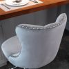 A&A Furniture,Swivel Velvet Barstools Adjusatble Seat Height from 25-33 Inch